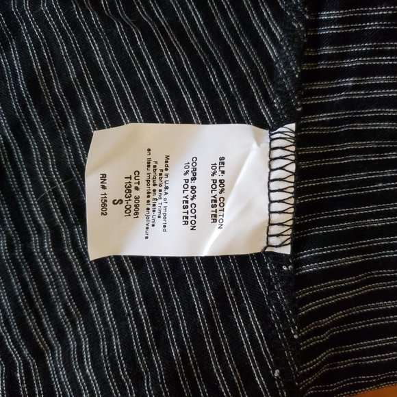 Lush Stripe Peplum Tee in black/white (S) - Picture 6 of 7